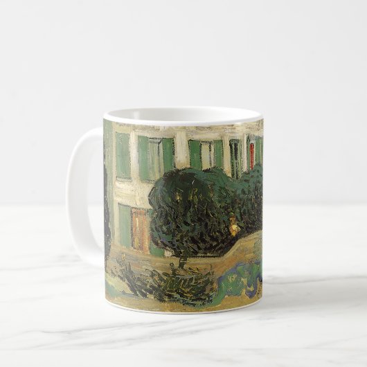 Vincent van Gogh - Weißes Haus in der Nacht Kaffeetasse (Vorderseite Links)
