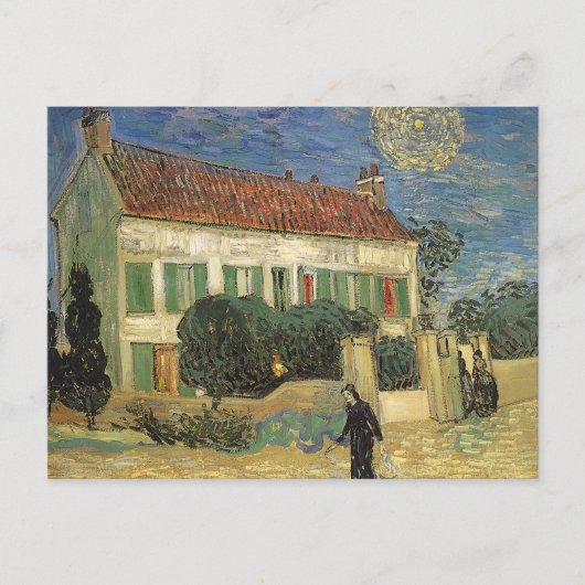 Vincent van Gogh - Weißes Haus in der Nacht Postkarte (Vorderseite)