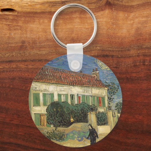 Vincent van Gogh - Weißes Haus in der Nacht Schlüsselanhänger (Vorderseite)