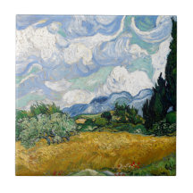 Vincent van Gogh-Weizen-Feld mit Zypressen-Kunst