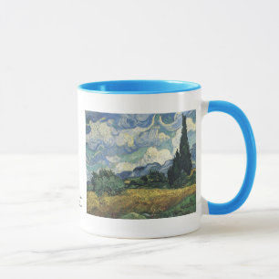 Vincent van Gogh-Weizen-Felder mit Zypressen Tasse