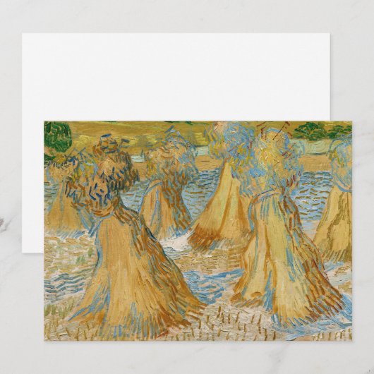 Vincent van Gogh - Weizenblätter Einladung (Vorne/Hinten)