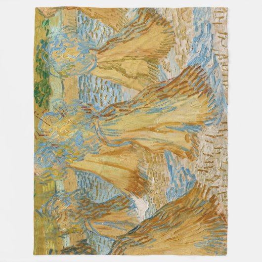 Vincent van Gogh - Weizenblätter Fleecedecke (Vorderseite)