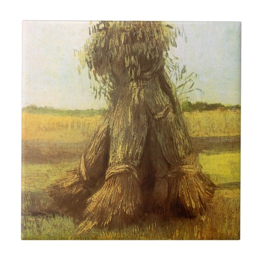 Vincent van Gogh - Weizenblätter Fliese (Vorderseite)