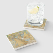 Vincent van Gogh - Weizenblätter Steinuntersetzer (Seitenansicht)