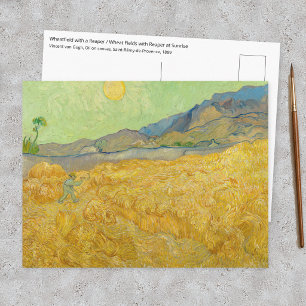 Vincent van Gogh - Weizenfeld mit einem Schnitter Postkarte