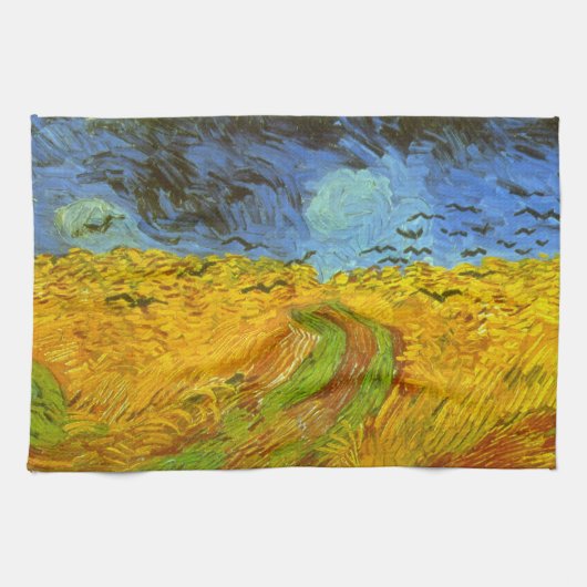 Vincent van Gogh Weizenfeld mit Krähen Geschirrtuch (Horizontal)
