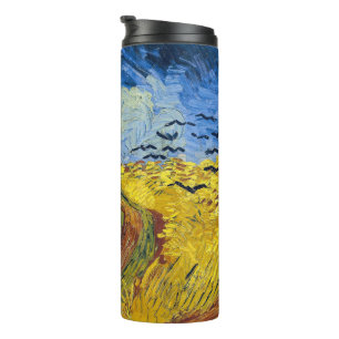 Vincent van Gogh - Weizenfeld mit Krähen Thermosbecher