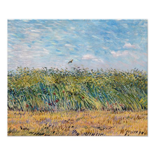 Vincent van Gogh - Weizenfeld mit Lark Fotodruck (Vorne)