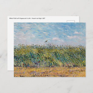 Vincent van Gogh - Weizenfeld mit Lark Postkarte