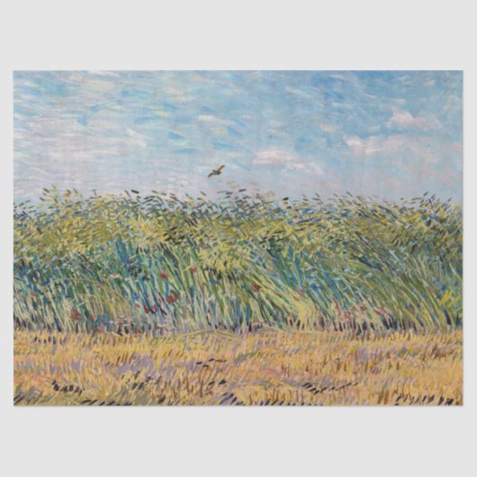 Vincent van Gogh - Weizenfeld mit Lark Seidenpapier (Vorderseite)