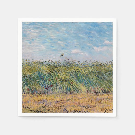 Vincent van Gogh - Weizenfeld mit Lark Serviette (Vorderseite)