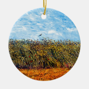 Vincent Van Gogh - Weizenfeld mit Park Keramikornament