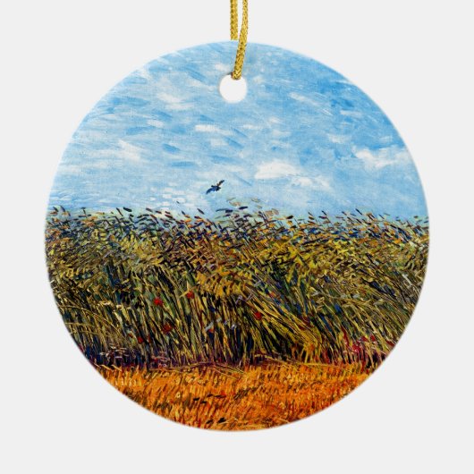 Vincent Van Gogh - Weizenfeld mit Park Keramikornament (Vorne)