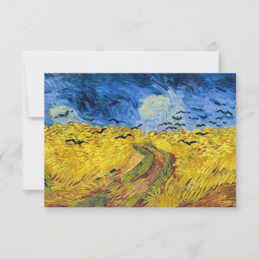 Vincent van Gogh - Weizenfeld mit Raben Dankeskarte (Vorderseite)