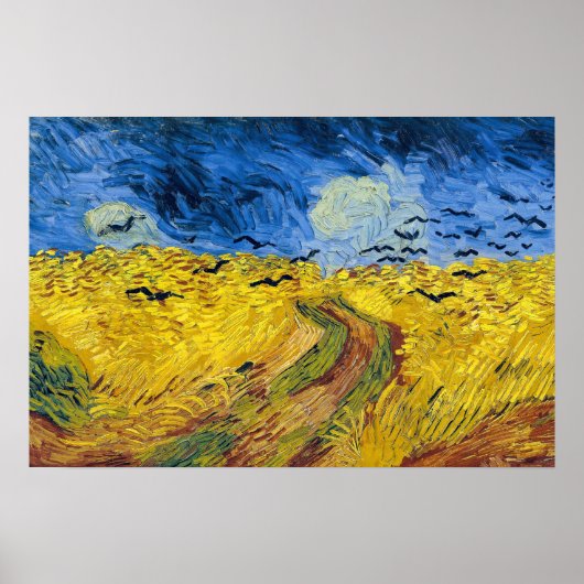 Vincent van Gogh - Weizenfeld mit Raben Poster (Vorne)