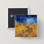 Vincent Van Gogh - Weizenfeld mit schwarzen Krähen Button (Vorne & Hinten)