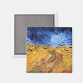 Vincent Van Gogh - Weizenfeld mit schwarzen Krähen Magnet (Vorderseite/Rückseite)