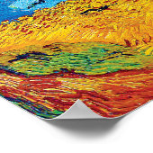 Vincent Van Gogh - Weizenfeld mit schwarzen Krähen Poster (Ecke)