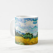 Vincent Van Gogh Weizenfeld mit Zypressen (1889) Kaffeetasse (Vorderseite Links)