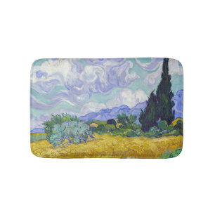 Vincent Van Gogh - Weizenfeld mit Zypressen Badematte