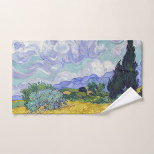 Vincent Van Gogh - Weizenfeld mit Zypressen Badhandtuch Set