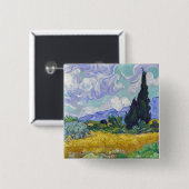 Vincent Van Gogh - Weizenfeld mit Zypressen Button (Vorne & Hinten)
