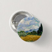 Vincent Van Gogh Weizenfeld mit Zypressen Button (Vorne & Hinten)