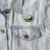 Vincent Van Gogh Weizenfeld mit Zypressen Button (Beispiel)