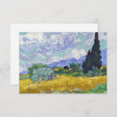 Vincent Van Gogh - Weizenfeld mit Zypressen Dankeskarte (Vorne/Hinten)