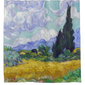 Vincent Van Gogh - Weizenfeld mit Zypressen Duschvorhang (Vorderseite)