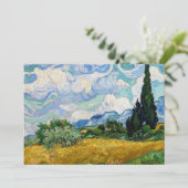 Vincent Van Gogh - Weizenfeld mit Zypressen Einladung (Stehend Vorderseite)