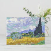 Vincent Van Gogh - Weizenfeld mit Zypressen Einladung (Stehend Vorderseite)