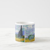 Vincent Van Gogh - Weizenfeld mit Zypressen Espressotasse (Vorderseite)