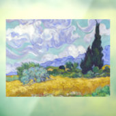 Vincent Van Gogh - Weizenfeld mit Zypressen Fensteraufkleber (Blatt 3)