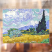 Vincent Van Gogh - Weizenfeld mit Zypressen Fensteraufkleber (Blatt 2)