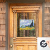 Vincent Van Gogh - Weizenfeld mit Zypressen Fensteraufkleber (Haustür)