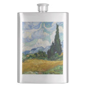 Vincent Van Gogh Weizenfeld mit Zypressen Flachmann (Vorderseite)