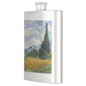 Vincent Van Gogh Weizenfeld mit Zypressen Flachmann (Links)