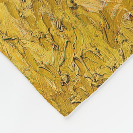 Vincent Van Gogh - Weizenfeld mit Zypressen Fleecedecke (Ecke)