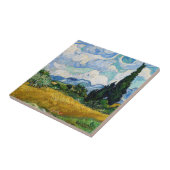 Vincent Van Gogh - Weizenfeld mit Zypressen Fliese (Seite)