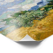 Vincent Van Gogh Weizenfeld mit Zypressen Fotodruck (Ecke)