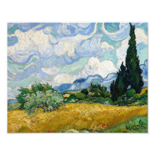 Vincent van Gogh - Weizenfeld mit Zypressen Fotodruck