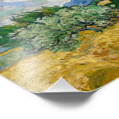 Vincent van Gogh - Weizenfeld mit Zypressen Fotodruck (Ecke)