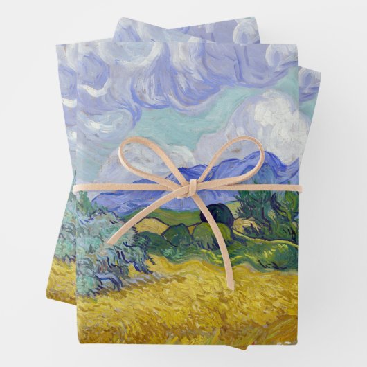 Vincent Van Gogh - Weizenfeld mit Zypressen Geschenkpapier Set (Beispiel)
