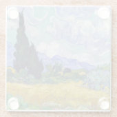 Vincent Van Gogh - Weizenfeld mit Zypressen Glasuntersetzer (Rückseite)