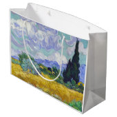 Vincent Van Gogh - Weizenfeld mit Zypressen Große Geschenktüte (Rückseite Schrägansicht)