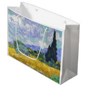 Vincent Van Gogh - Weizenfeld mit Zypressen Große Geschenktüte (Vorderseite Schrägansicht)