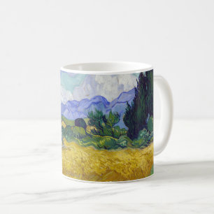 Vincent Van Gogh - Weizenfeld mit Zypressen Kaffeetasse