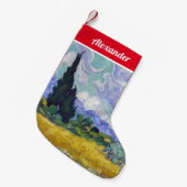 Vincent Van Gogh - Weizenfeld mit Zypressen Kleiner Weihnachtsstrumpf (Vorderansicht (hängend))